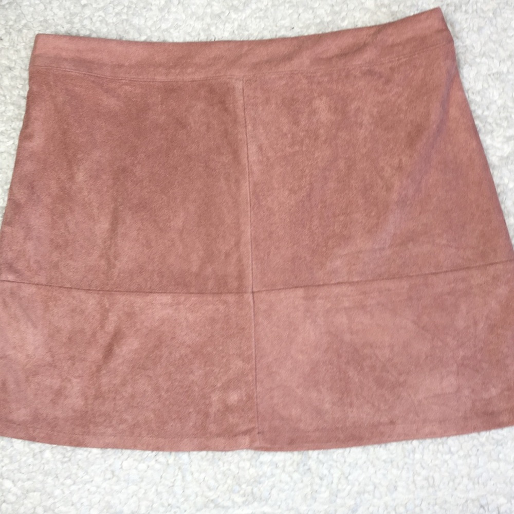 Lulus Shenandoah Pink Faux Suede Mini Skirt